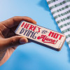 Retro inspired 'Here's to not dying alone' message printed onto Belgian milk chocolate bar