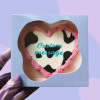 Retro Heart - Cow- Personalised Cookie Retro Heart - Cow- Personalised Cookie