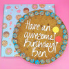 Happy Birthday Giant Chocolate Chip Cookie Card - Colour Choice
