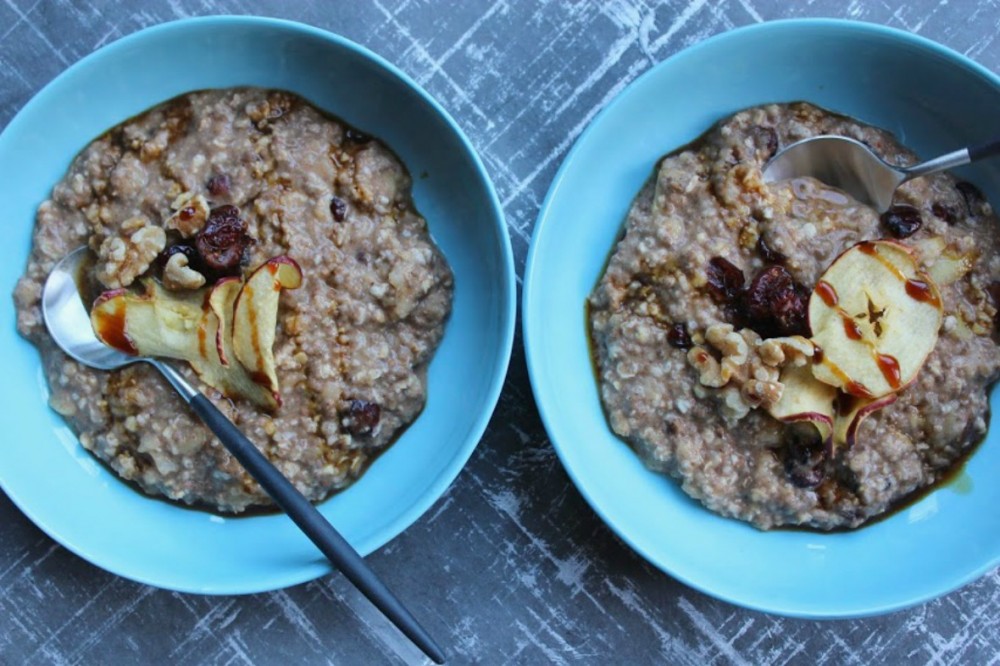 Festive Apple & Cranberry Spiced Porridge