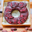 Raspberry 75% Solomon Island Christmas Chocolate Wreath