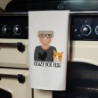 Personalised Cat Dad tea towel