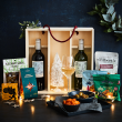The Wine And Nibbles Wooden Christmas Gift Box