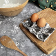 Black Marble Design Egg Holder