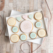 Birthday Love Heart Biscuits, box of 12