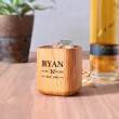 Personalised Solid Oak Whiskey Tumbler