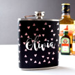 Personalised Triangle Leather Hip Flask