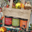 ANY 3 Jar Cornish Preserve Gift Set Jam Chutney Marmalade Hessian Bag Christmas Food Hamper Made in Cornwall Sisley's