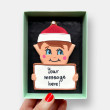 Personalised Christmas Cheeky Elf Letterbox Iced Cookie