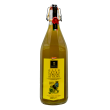 olive oil in a glass bottle