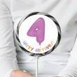 4th Birthday Balloon Giant Lollipop