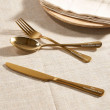 Personalised Stainless Steel Gold 3-Piece Cutlery Set
