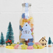 Christmas Glass Bottle Jar – Assorted Vegan Star-Shaped Gummies