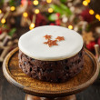 Iced Top Christmas Cake - 6 inch Round Fruit Cake