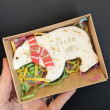 Personalised Hand Iced Polar Bear Biscuit Gift Box
