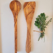Stylish Olive Wood Spoon and Spatula Set | Natural Kitchenware Gift Set | Rustic Kitchen Tools | Handcrafted Artisan Kitchen Utensils