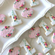 Personalised Floral Birthday Biscuits. Set Of 12 Party Favours