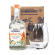 Organic Gin with Sea Buckthorn & Pear (35cl) – Engraved Glass Tumbler – Recipe Cocktail Booklet – Gift Pack