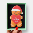 Personalised Christmas Gingerbread Person Letterbox Iced Cookie
