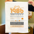 Personalised 40th birthday gift tea towel