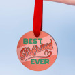 Best Girlfriend Ever Milk Chocolate Medal | Valentine's Day Gift for Girlfriend