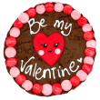 Be My Valentine Heart Giant Chocolate Chip Cookie Card
