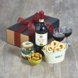 NIBBLES AND ORGANIC RED WINE HAMPER