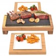 The Raised Sharing Steak Plate & Server Hot Stone Cooking Set