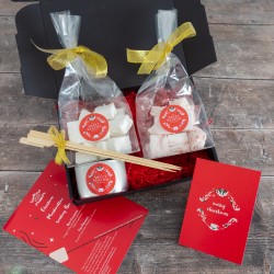 Christmas Salted Caramel and Raspberry & Prosecco Marshmallows Indulgent Toasting Box