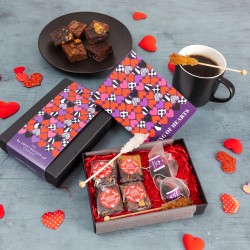 King of Hearts' Vegan Brownies Afternoon Tea for Two Gift Box