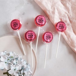 Personalised Bold Pastel Hen Party Small Lollipops