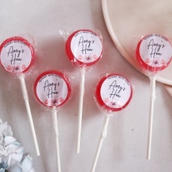 Personalised Floral Hen Party Small Lollipops