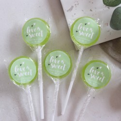 Personalised Love Is Sweet Wedding Favour Lollipops