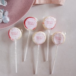 Personalised Polka Dot Wedding Favour Lollipops