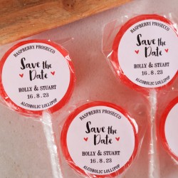 Personalised Traditional Save The Date Wedding Favour Lollipops