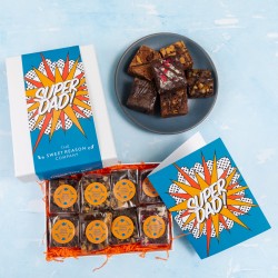 'Super Dad' Vegan Luxury Brownie Gift