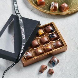 Assorted Milk Chocolate Rocky Road Gift Box - 12 Handmade Pieces - Made in Cornwall