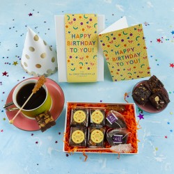 'Happy Birthday Confetti' Gluten Free Afternoon Tea For Two Gift