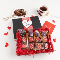 'With Love' Vegan Brownies Afternoon Tea for Four Gift Box