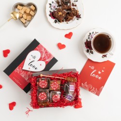 'With Love' Vegan Brownies Afternoon Tea for Two Gift Box