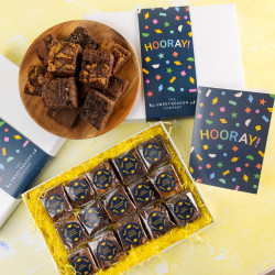 'Hooray!' Vegan Indulgent Brownie Gift