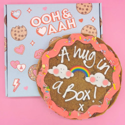 Giant Personalised Rainbow Chocolate Chip Cookie Card