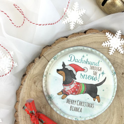 Dachshund Through the Snow Letterbox Cake