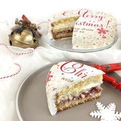 Simple Merry Christmas Party Cake