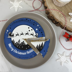 Starry Night Christmas Letterbox Cake