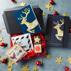 Reindeer Festive Brownies, Coffee And Tea Letterbox