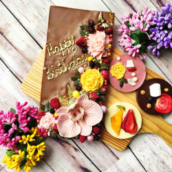 Chocolate Orchid Flower, Personalised Handmade Treat