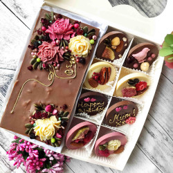 Exclusive Personalised Chocolate 'The Gold Lady', Happy Birthday Present