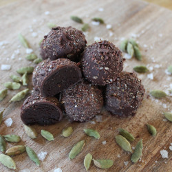 Dark Salted Cardamom Truffles - Vegan & Dairy Free