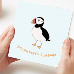 'You Are Puffin Awesome' Chocolate Card